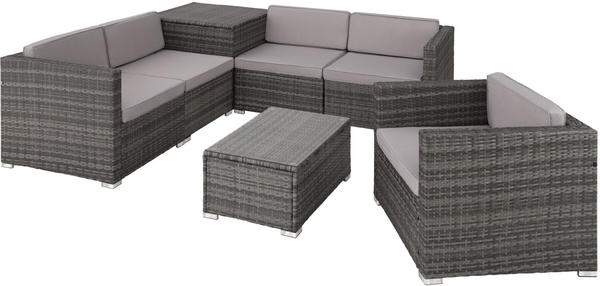 TecTake Pisa Rattan Lounge Variante 2 grau (TT403829)