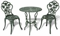 vidaXL 3-tlg. Bistro-Set Aluminiumguss Gr&uuml;n