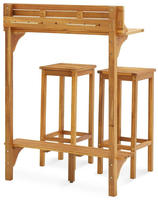 Vidaxl 3-tlg. Balkon-bar-set Massivholz Akazie