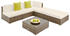 TecTake Paris Rattan Lounge mit Aluminiumgestell