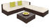 TecTake Paris Rattan Lounge mit Aluminiumgestell