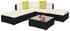 TecTake Paris Rattan Lounge mit Aluminiumgestell