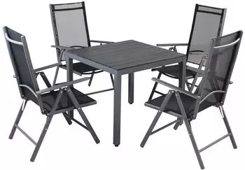 Casaria Aluminium Sitzgruppe Bern 4+1 WPC