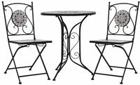 vidaXL 3-tlg. Bistro-Set Mosaik Keramik Grau