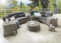 Destiny Gartenlounge-Set "RIO" 2x Schenkel, 1x Tisch, 3x Beistelltisch, inkl.