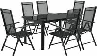Juskys Aluminium Gartengarnitur Milano - Gartenm&ouml;bel Set Mit Tisch Und 6 St&uuml;hlen