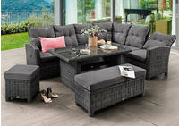 Destiny Gartenlounge-Set "SANTA PONSA DE LUXE" 2x Schenkel, 1x Fu&szlig;hocker, 1x Bank,
