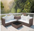 vidaXL Garten-Sofagarnitur 14-tlg. Poly Rattan Braun (42892)