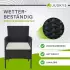 Juskys Fort Myers Polyrattan Gartenmöbel-Set schwarz