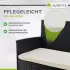 Juskys Fort Myers Polyrattan Gartenmöbel-Set schwarz
