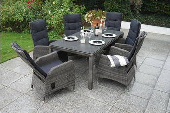 Plo&szlig; Rocking Dining Set grau/braun-meliert