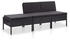 black (48957): vidaXL 3 Piece Garden Lounge-Set with Cushions Poly Rattan