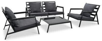 vidaXL 4 pcs. garden furniture and cushions dark grey (47818)