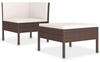vidaXL 2-piece garden furniture set with poly rattan cushions brown (310205)