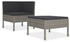 vidaXL 2-piece garden furniture set with poly rattan cushions gray (310208)