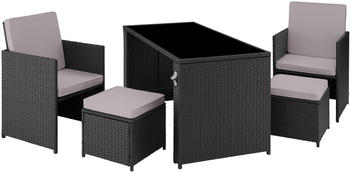 TecTake Palermo 202x130,5x92,5cm schwarz/grau (TT404330)