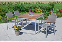 MERXX Garten-Essgruppe "Naxos" Set, 5 Stk. tlg. mit ausziehbaren Tisch