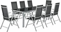Aluminium Gartengarnitur Milano - Gartenm&ouml;bel Set Mit Tisch Und 8 St&uuml;hlen &ndash;