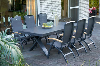 Hartman Outdoor Products Hartman Xanadu/Da Vinci Sitzgruppe Alu/Teakholz 220/280x100cm (21083) xerix/anthrazit-grau