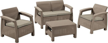 Allibert Corfu Lounge Set cappuccino/sand