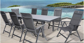 Hartman Outdoor Products Hartman Alice Comfort 9er Set Esstischgarnitur 180/240x100cm Alu/Textilene (19331) xerix anthrazit