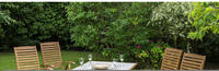 Merxx Paraiba Gartenmöbelset 4 Sitzplätze Akazienholz/Keramik