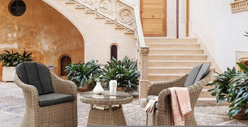 Destiny Trading & Consulting GmbH Destiny 7-tlg. Malaga Set mit Beistelltisch Ø 60 cm (86128-86135)