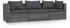 mit Kissen Poly Rattan grau (317511)
