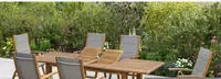 MERXX Garten-Essgruppe "Acapulco" 7 Stk. tlg. 6 St&uuml;hle mit ausziehbarem Tisch
