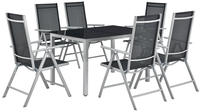 Aluminium Gartengarnitur Milano - Gartenm&ouml;bel Set Mit Tisch Und 6 St&uuml;hlen &ndash;