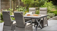 Siena Garden Garten-Essgruppe "Corido" 4 Sessel: 76x62x109 cm, Tisch Sincro: