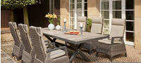 Siena Garden Garten-Essgruppe "Corido" 6 Sessel: 72x61x109 cm, Tisch Sincro: