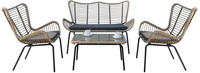 acamp Korfu 57458- Loungeset 4-tlg dunkelgrau