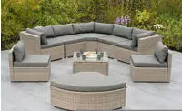 MERXX Gartenlounge-Set "Rivello" 23 Stk. tlg. inkl. Auflagen, Aufstellma&szlig;...
