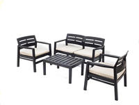 Outdoor-lounge-set Massa, Gartengarnitur Mit 2 Sesseln, 1 Sofa Und 1 Couchtisch,