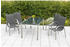Merxx Lucca 4 Sitzplätze Edelstahl/Polyester/Glas silberfarben