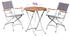 Merxx Prinzengarten 2 Sitzplätze Stahl/Akazienholz/Textil silberfarben