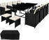 TecTake Rattan Sitzgruppe Palma 8+4+1 mit Schutzhülle 53x53x87cm