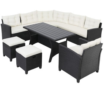 Casaria Polyrattan Ecklounge WPC (993346)