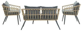 Garden Impressions Columbus Polyrattan Lounge-Set natur/grau
