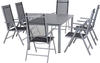 Siena Garden Gartenmöbelset 6-Sitzer 6 Stühle,Tisch Metall silber