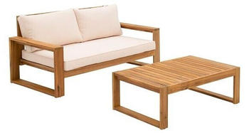 OUTLIV. Santa Cruz Loungeset 2-tlg. Akazie/Polyester natur (SET-1376950)