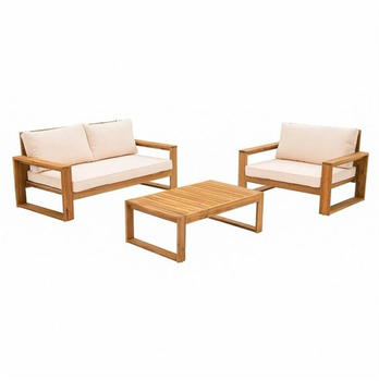 OUTLIV. Santa Cruz Loungeset 3-tlg. Akazie/Polyester natur (SET-1376884)