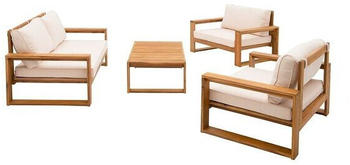 OUTLIV. Santa Cruz Loungeset 4-tlg. Akazie/Polyester natur (SET-1376928)