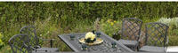 MERXX Garten-Essgruppe "Rhodos" Set, 9 Stk. tlg. 4 Sessel,inkl. Auflagen, Tisch