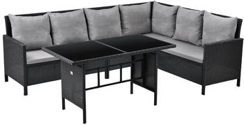 Svita MADISON Polyrattan schwarz