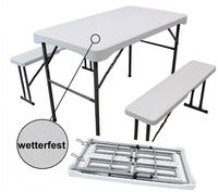 Trutzholm &reg; - Bierzeltgarnitur 3-tlg. Klappbar L&auml;nge 107 Cm Balkongarnitur
