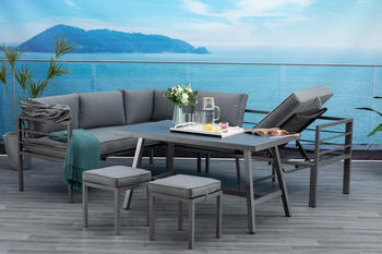 Mandalika Garden NEWPORT Alu Ecklounge grau