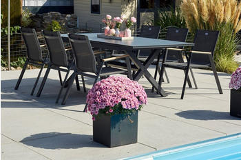 Hartman Outdoor Products Hartman Xanadu/Aruba Alu/Teak/Glaskeramik 6 Multipo 160/220x100cm FSC-Teak Armlehnen xerix/natur (23268)