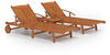 vidaXL 2-tlg. Sonnenliegen-Set mit Tisch Massivholz Akazie (3104966)